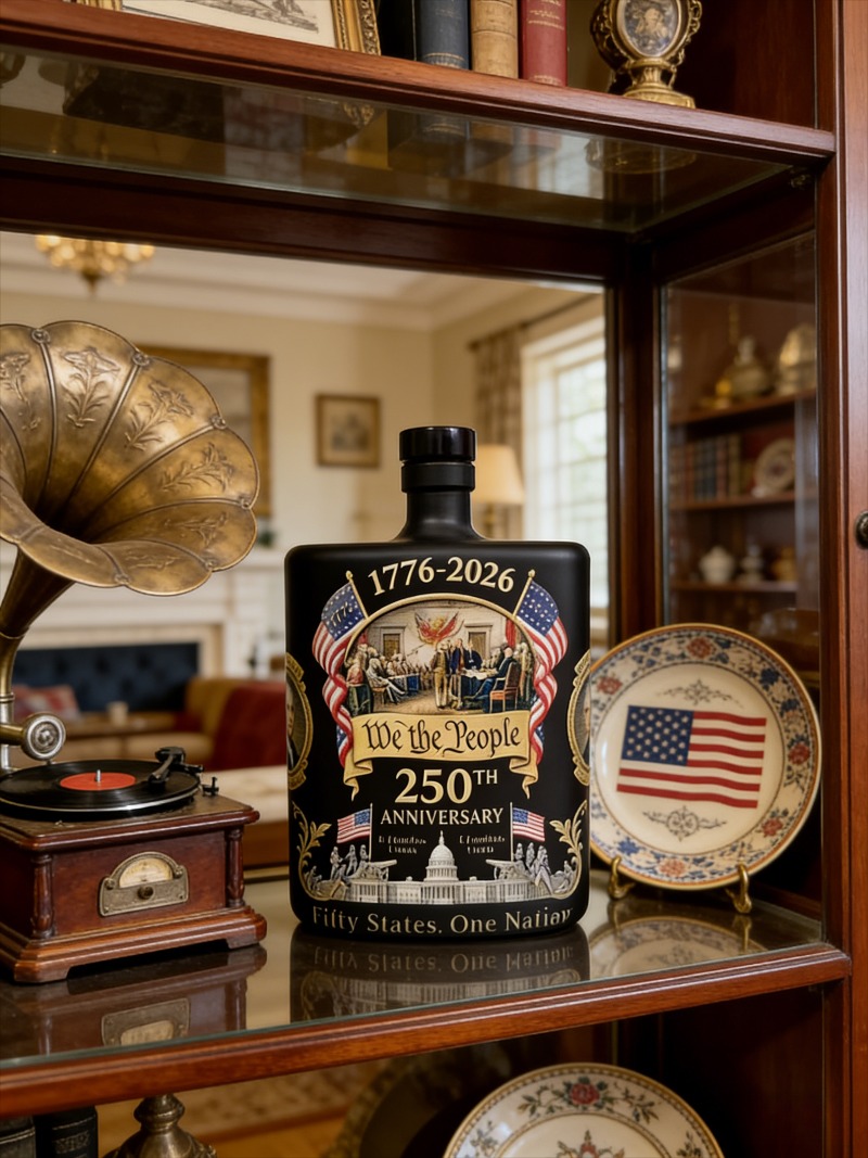 Glass Decanter Whiskey - قارورة ويسكي بمناسبة الذكرى 250 للولايات