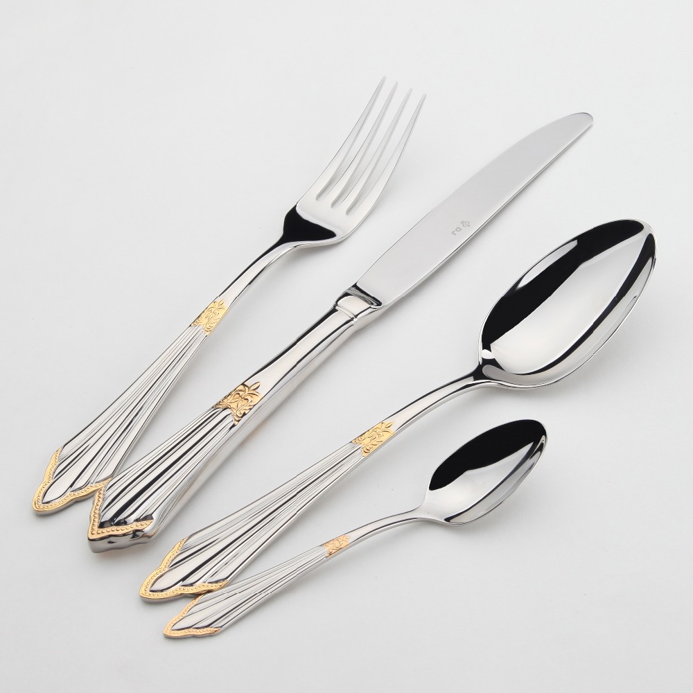 Gold Plated Cutlery - طقم أدوات مائدة مطلية بالذهب 24