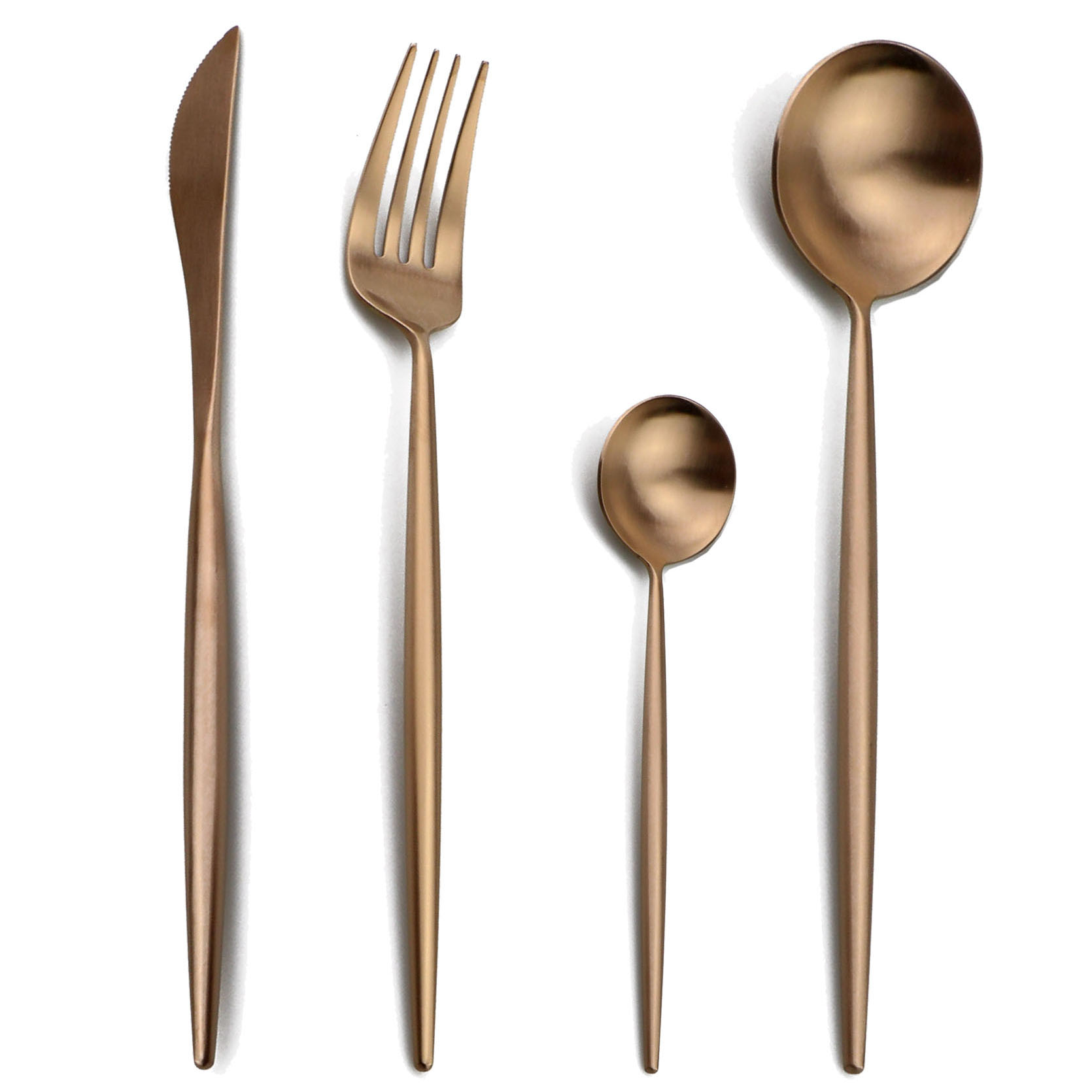 طقم أدوات مائدة من الذهب الورد - مراجعة Gold Plated Cutlery وسعره