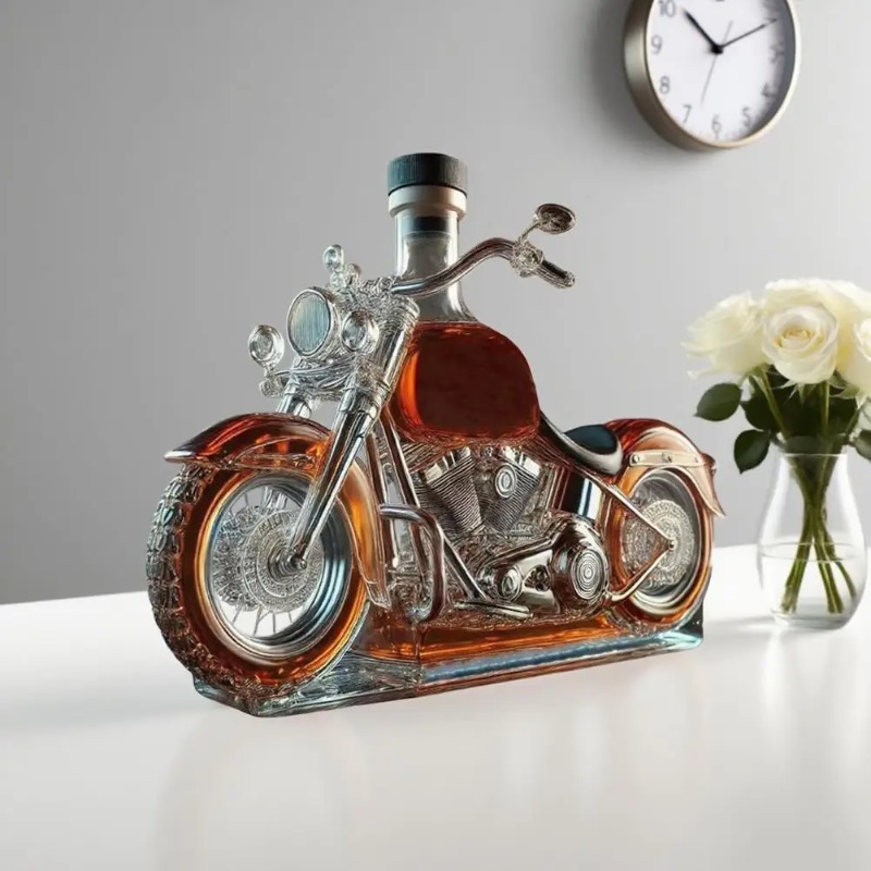 قارورة ويسكي على شكل دراجة نار - مراجعة Glass Decanter Whiskey وسعره
