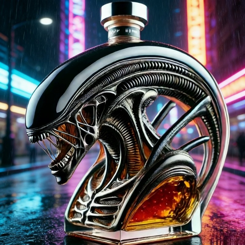 قارورة ويسكي على شكل كائن فضائ - مراجعة Glass Decanter Whiskey وسعره