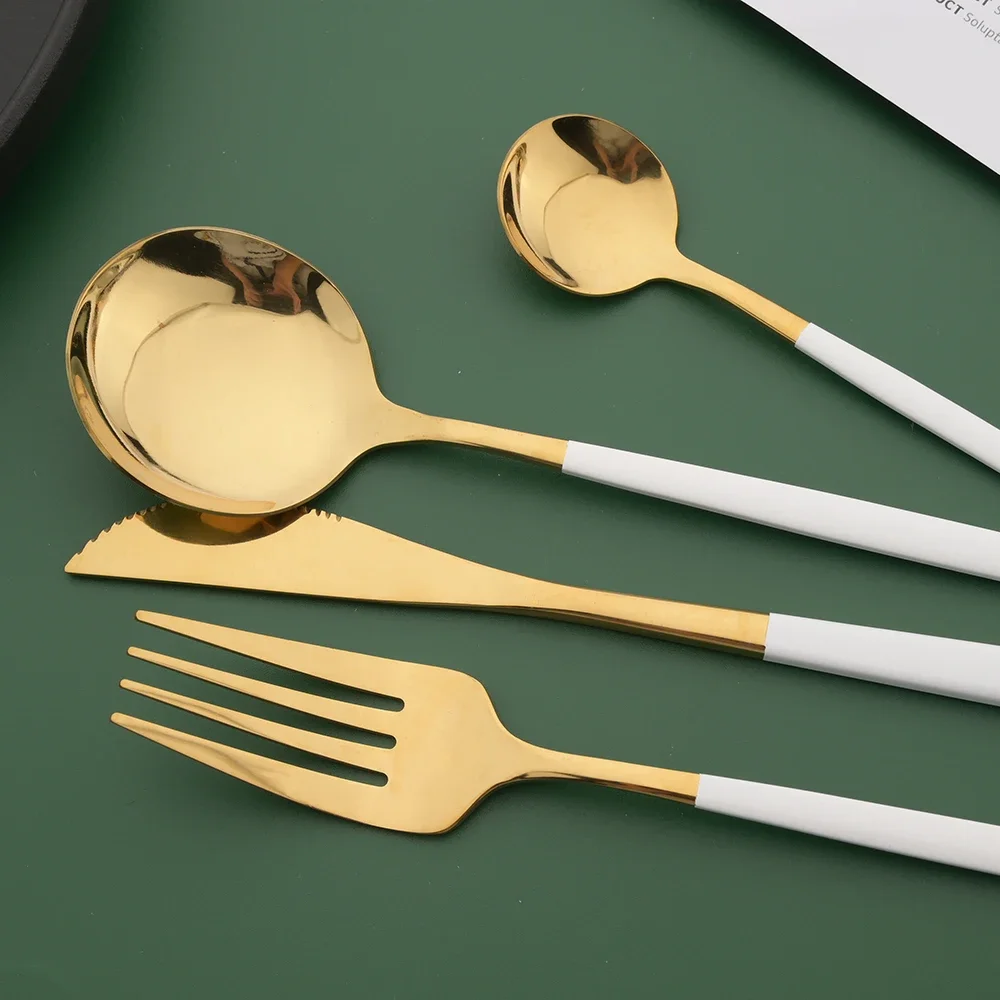 طقم أدوات مائدة 16/24/32/48 قط - مراجعة Gold Plated Cutlery وسعره