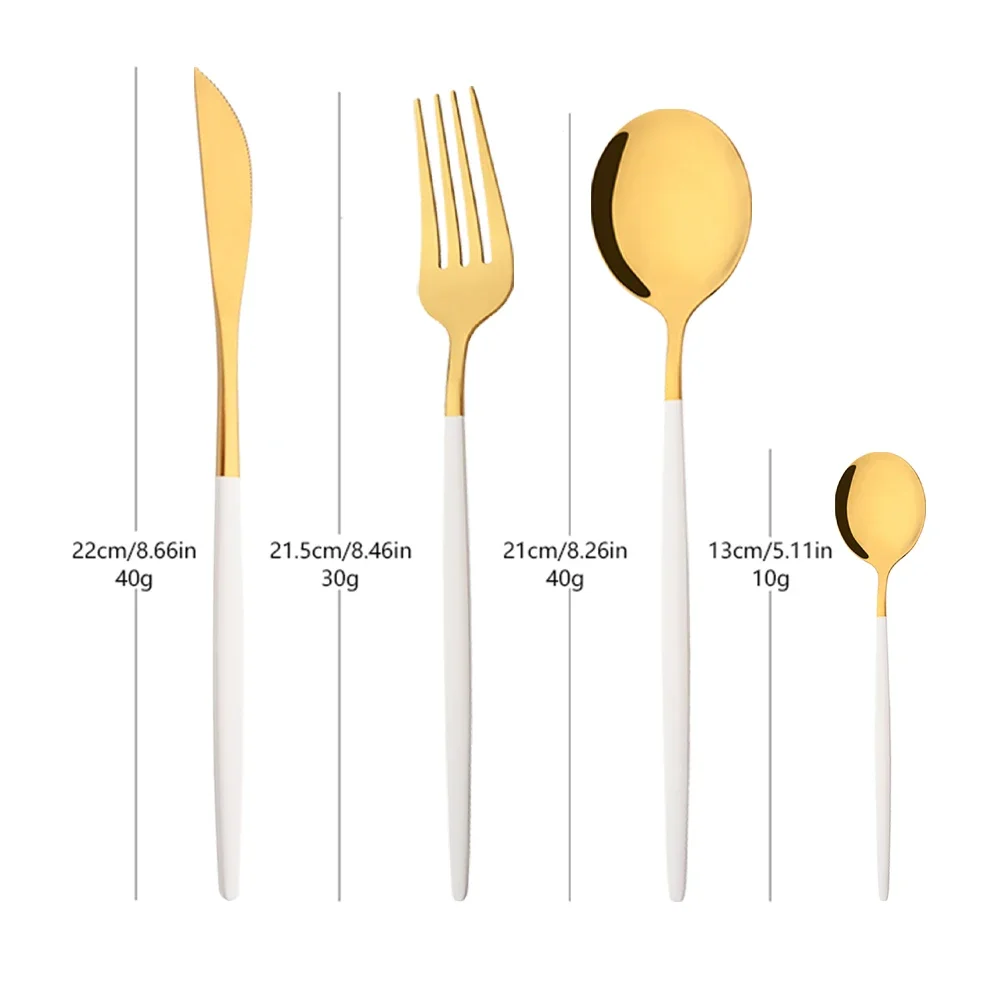 طقم أدوات مائدة 16/24/32/48 قط - مراجعة Gold Plated Cutlery وسعره