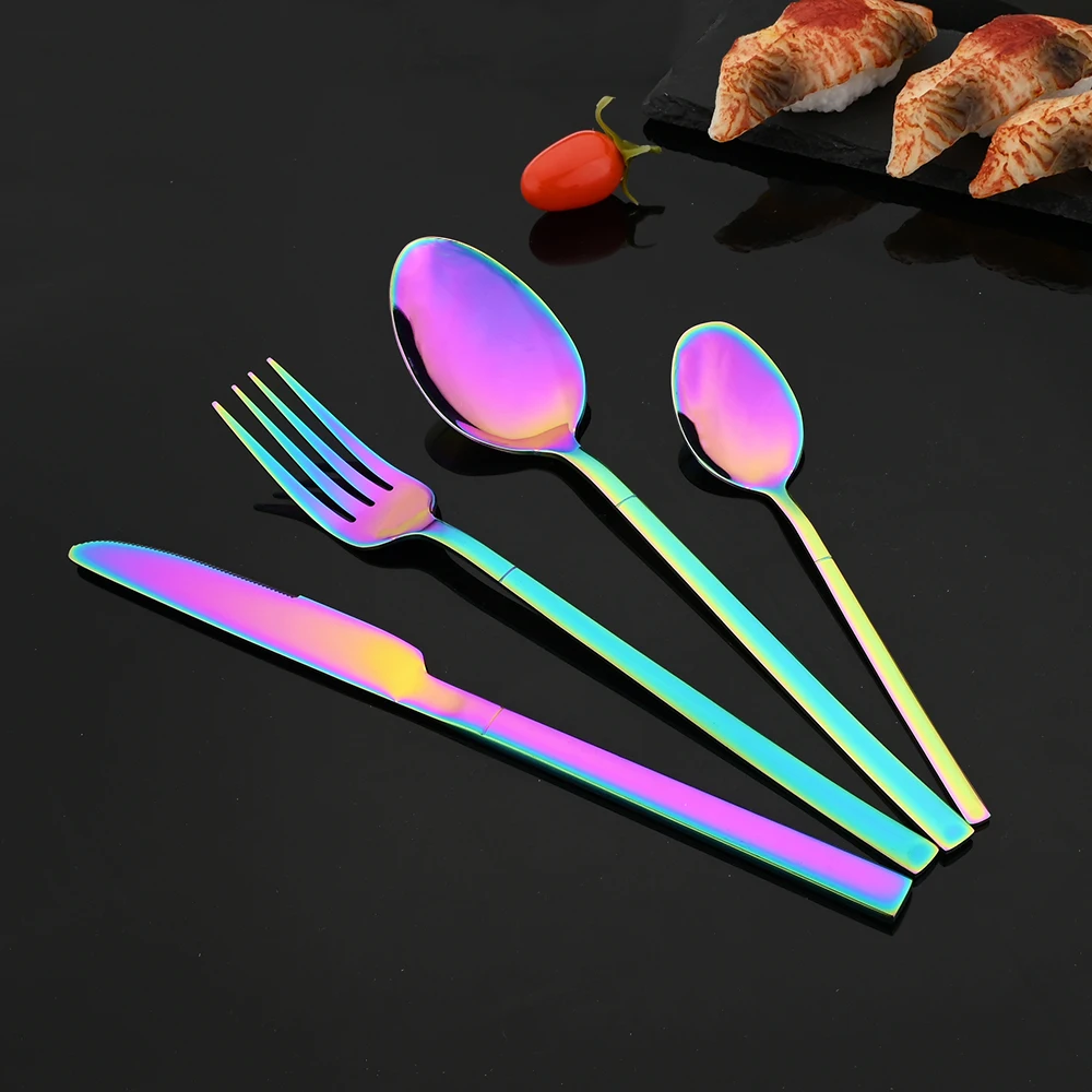 16 قطعة مجموعة أدوات المائدة ا - مراجعة Gold Plated Cutlery وسعره
