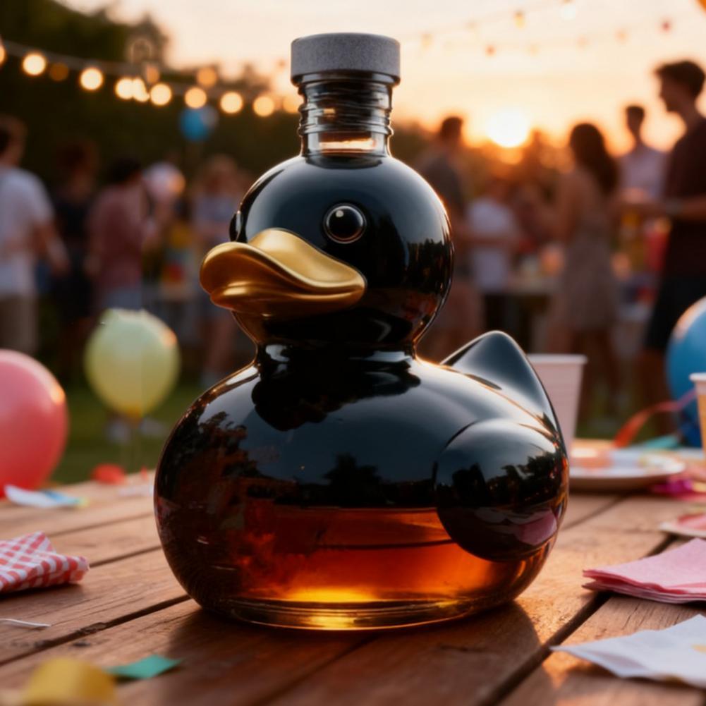 بطة زجاجة ويسكي الزجاج الحيوان - مراجعة Glass Decanter Whiskey وسعره