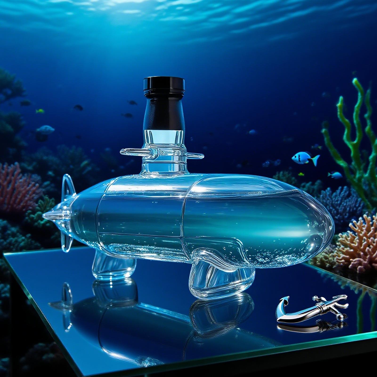 الغواصة ويسكي الدورق النبيذ ال - مراجعة Glass Decanter Whiskey وسعره