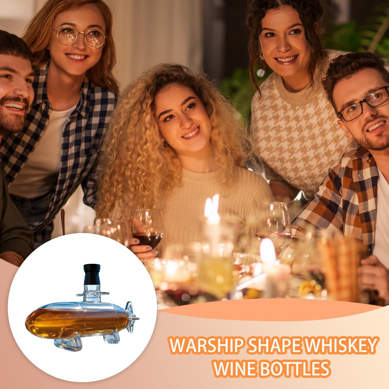 الغواصة ويسكي الدورق النبيذ ال - مراجعة Glass Decanter Whiskey وسعره