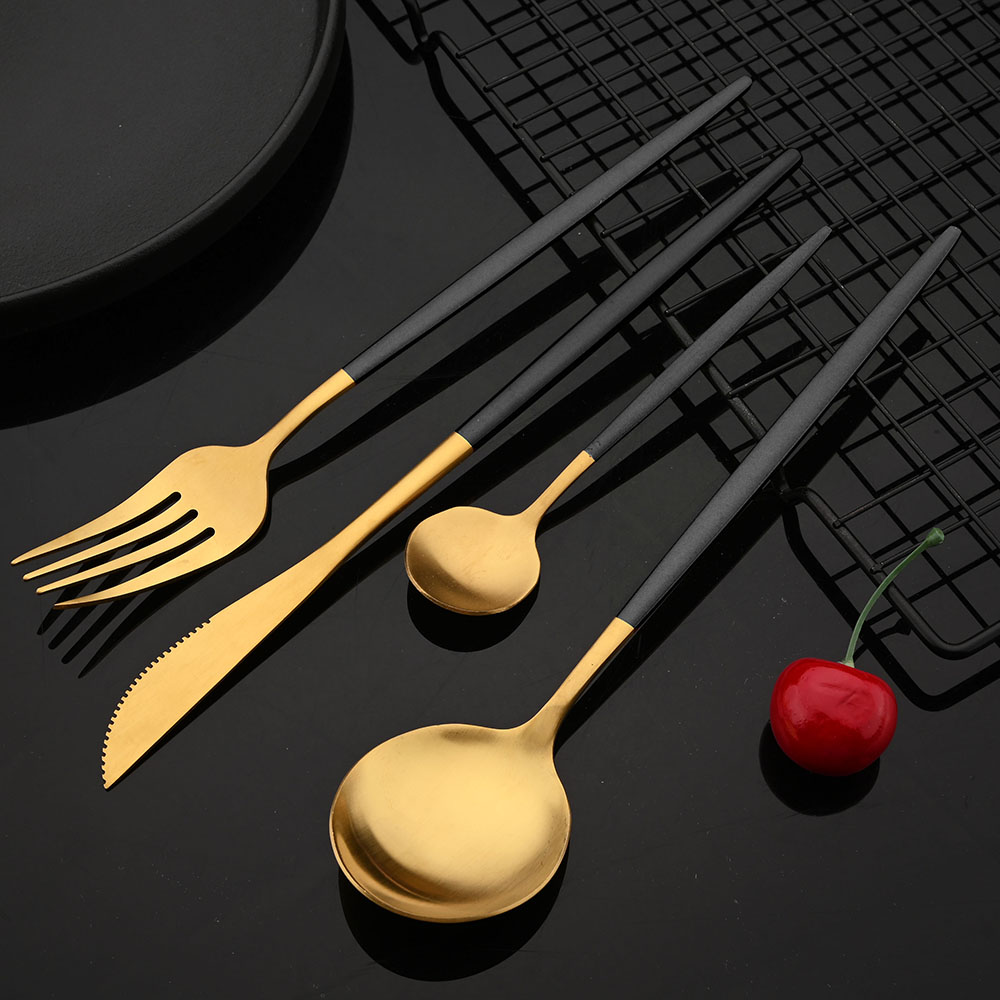 مجموعة أدوات المائدة من الفولا - مراجعة Gold Plated Cutlery وسعره